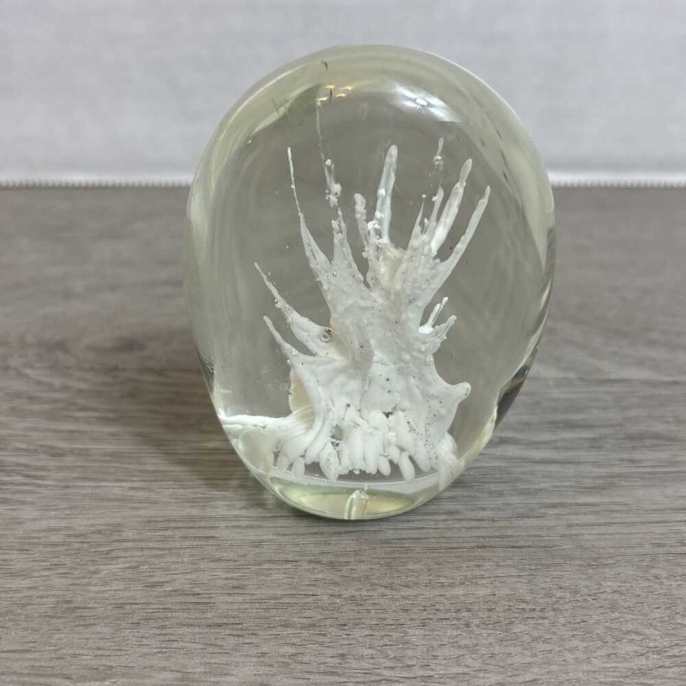 Paper Weight White Ice Winter Clear No Bubbles